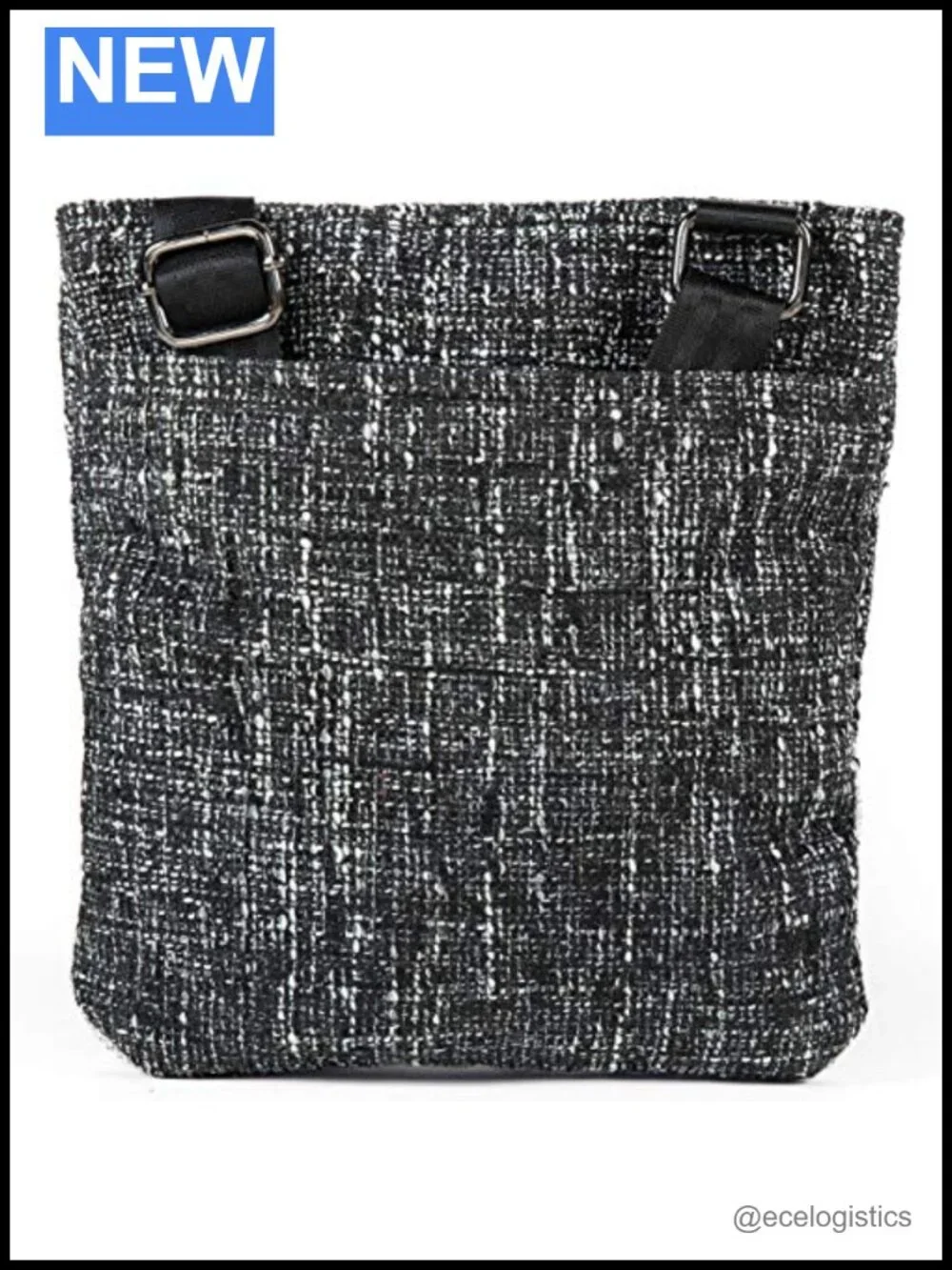 Fold-Over Magnetic Crossbody Satchel with 7 Compartments Hempster Recycled